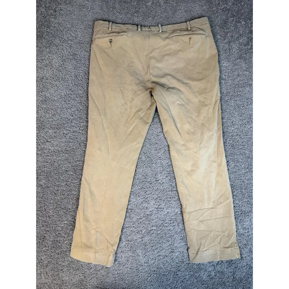 Polo Ralph Lauren Pants Mens 40x28 Beige Chino Stretch Slim Fit Pockets